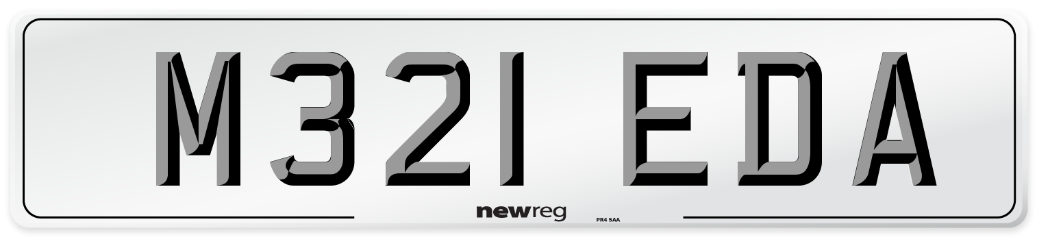 M321 EDA Number Plate from New Reg